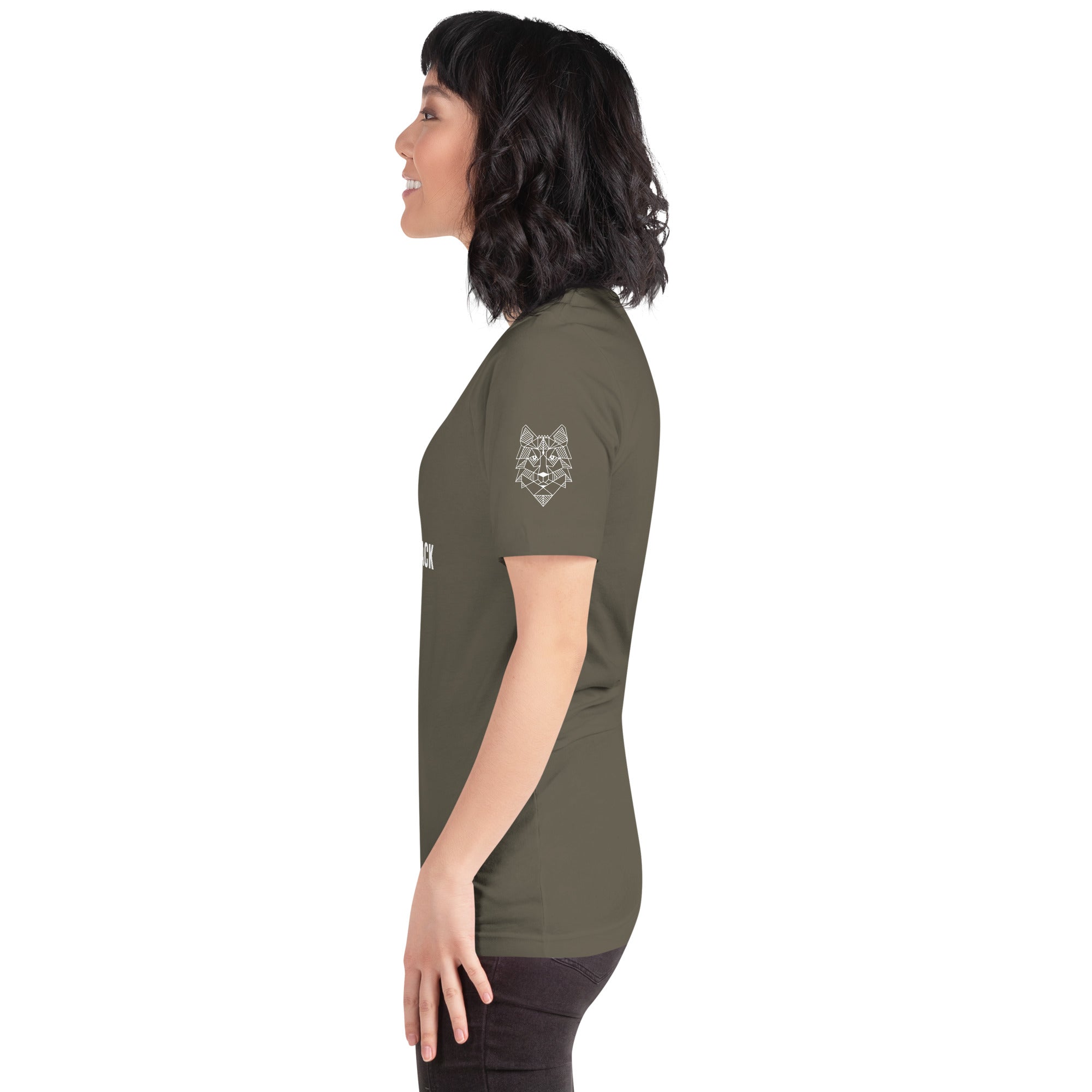 Unisex-T-Shirt Home of the Wolfpack dunkel
