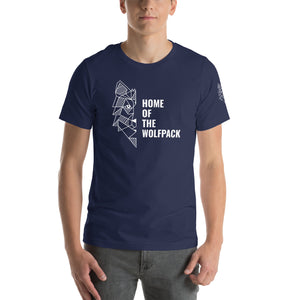 Unisex-T-Shirt Home of the Wolfpack dunkel