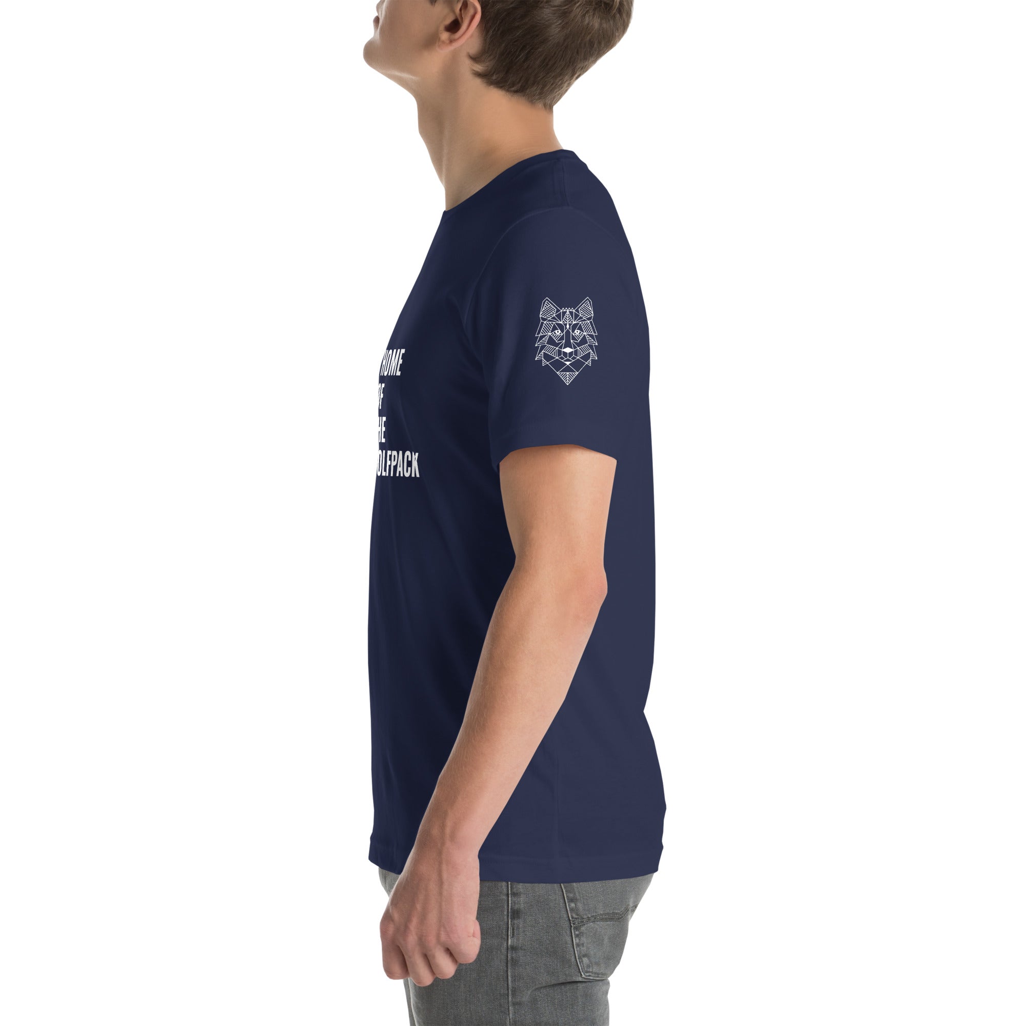 Unisex-T-Shirt Home of the Wolfpack dunkel