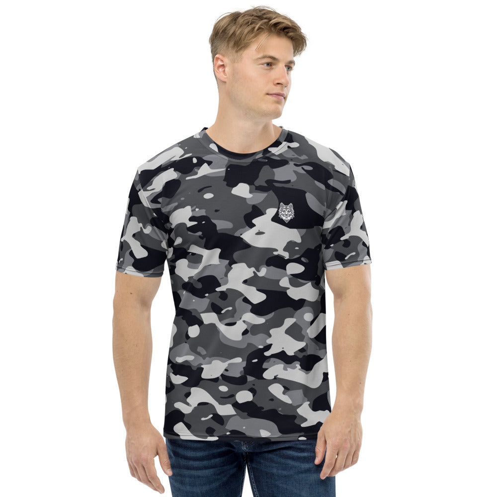 Männer T-Shirt Camo grau