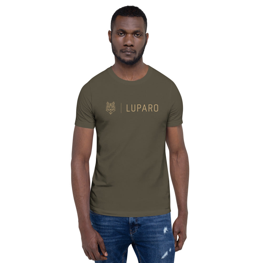 Unisex-T-Shirt Wolf + Schrift