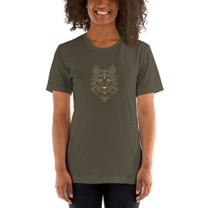 Unisex T-Shirt Wolfslogo gold