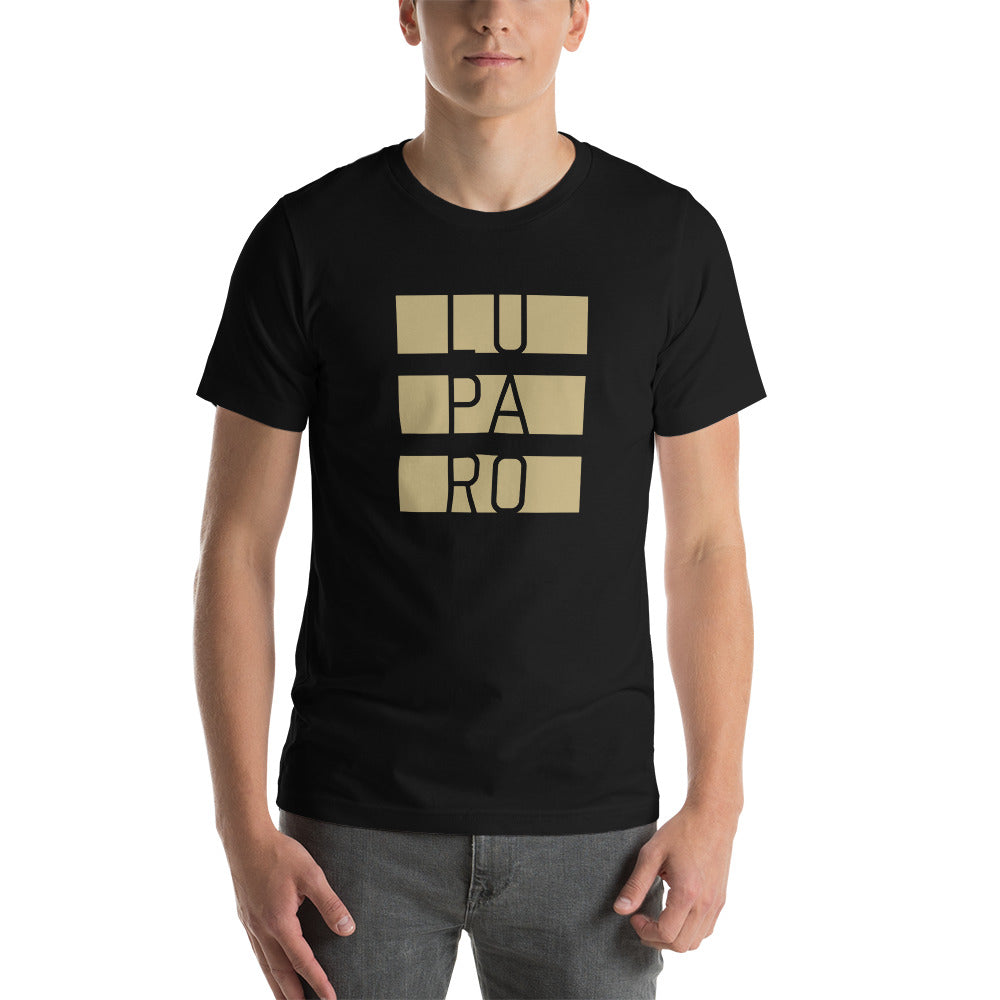 Unisex T-Shirt Luparo Stripes black/gold