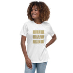 Damen-T-Shirt Stripes gold